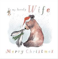Tap to view Lovely Wife Bear and Bunny Christmas Card