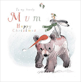 Mum Bear Christmas Card