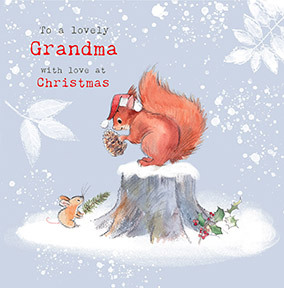 Lovely Grandma Squirrel Christmas Card