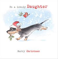 Lovely Daughter Dog Christmas Card