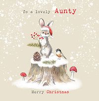 Lovely Aunty Bunny Christmas Card