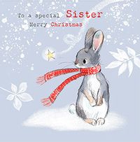 Sister Bunny Christmas Card
