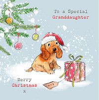 Granddaughter Dog Christmas Card