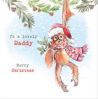 Lovely Daddy Orangutan Christmas Card