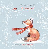 Lovely Grandad Fox Christmas Card