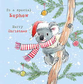 Special Nephew Koala Christmas Card