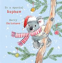 Special Nephew Koala Christmas Card