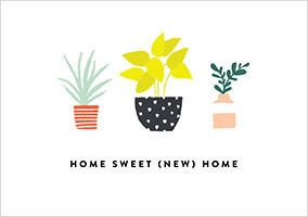 Potted Plants New Home Card