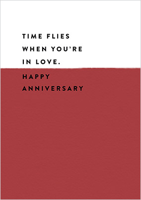 Time Flies Anniversary Card