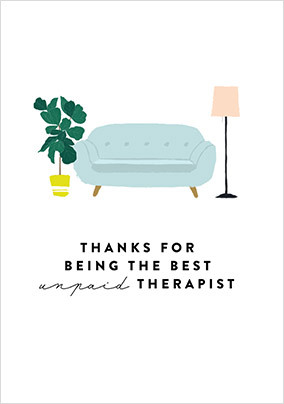 Thanks for Being the Best Therapist Card