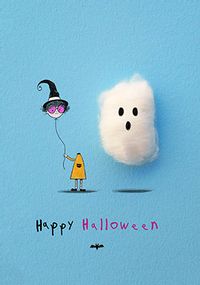Ghost Cloud Halloween Card