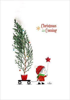 Christmas is Coming Cute Card