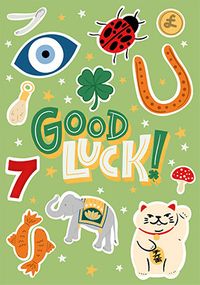 Good Luck Icons Card