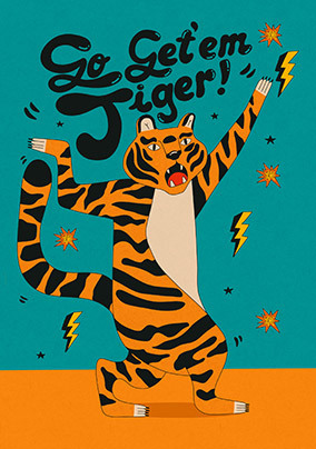 Go Tiger Good Luck Card