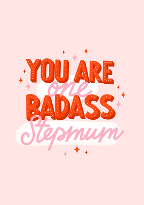 One Badass Stepmum Mother's Day Card