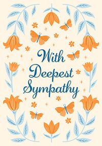 Deepest Sympathy Orange Flowers Card