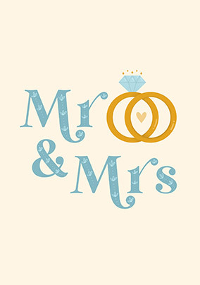 Mr & Mrs Wedding Card