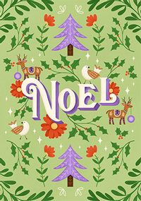 Noel Foliage Christmas Card