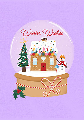 Snow Globe Winter Wishes Christmas Card