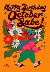 Happy Birthday October Babe Card