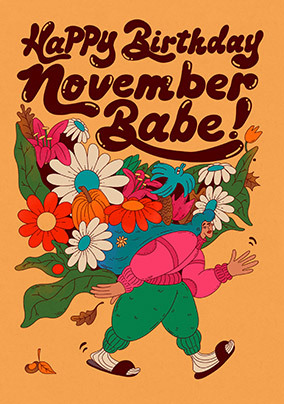 Happy Birthday November Babe Card