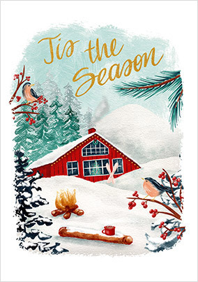 Tis the Season House Christmas Card