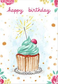 Tap to view Cupcake Sparkler Birthday Card