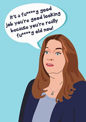 F***ing Old Now Spoof Birthday Card
