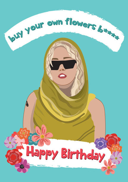 Buy Flowers Topical Birthday Card