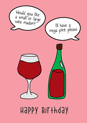 Wine Madam Birthday Card