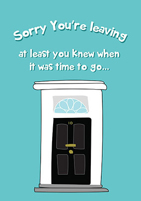Black Door Leaving Card