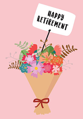 Bouquet Retirement Card