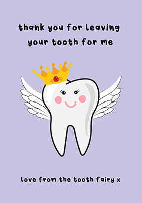 Thanks From the Tooth Fairy Card