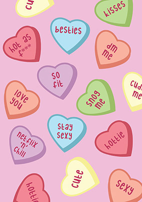 Messages Hearts Valentine Card