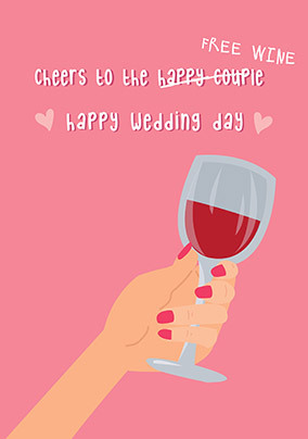 Free Wine Wedding Card