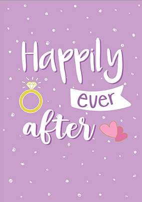 Pink Happily ever After Wedding Card