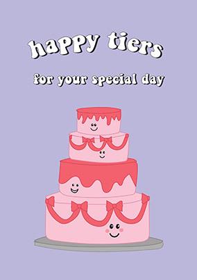 Happy Tiers Wedding Card