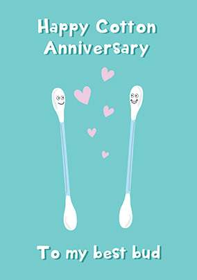 Happy Cotton Anniversary Card