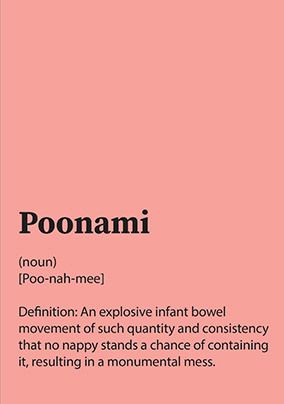 Poonami New Baby Card