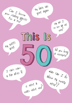 This Is 50 Birthday Card