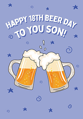 Happy 18th Son Birthday Card