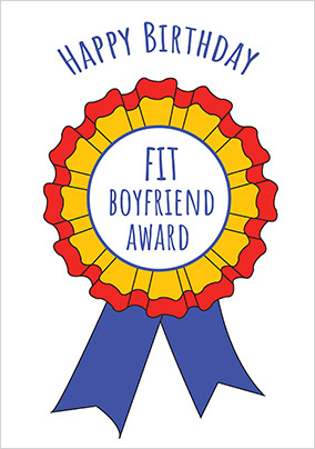 Fit Boyfriend Award Birthday Card