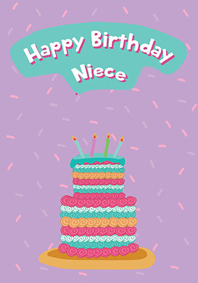 Birthday Cake Niece Card