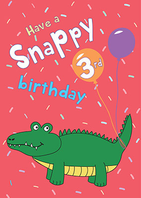 A Snappy 3rd Birthday Card
