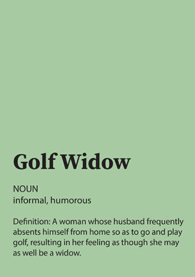 Gold Widow Birthday Card