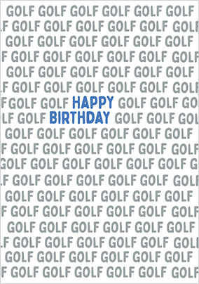 Mad About Golf Birthday Card