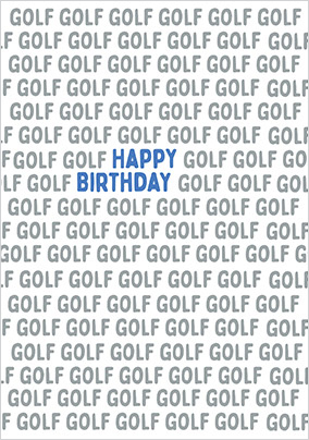 Mad About Golf Birthday Card