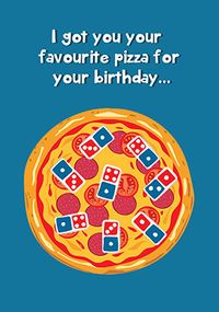 Tap to view Fave Pizza Birthday Card