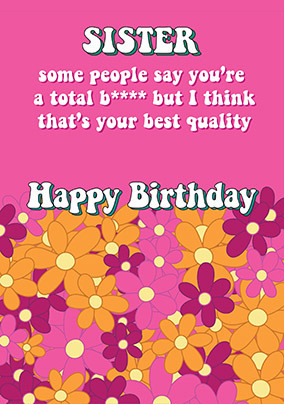 Sister Best Quality Birthday Card