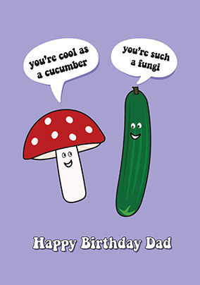 Dad Cool as a Cucumber Birthday Card